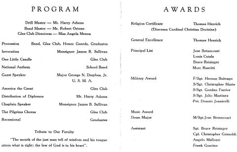 Side 2 SPMA Graduation Booklet June 24 1967