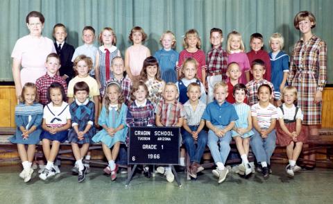 Cragin Elementary - 1st Grade - Mrs. Doolen - 1966-67