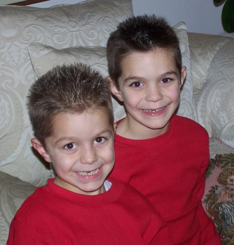 My grandsons, Deven-7 and Jared-9