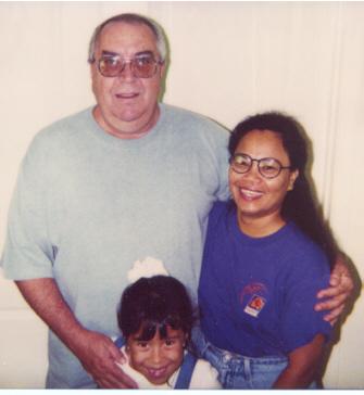Tom, Ena, Little Kayla in 1996
