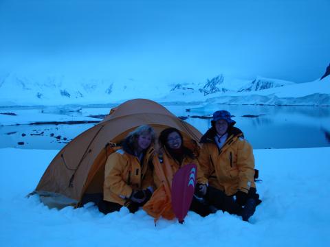 Camping on Antarctic