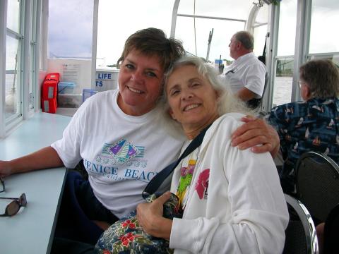 Betty & Pat on River Boat