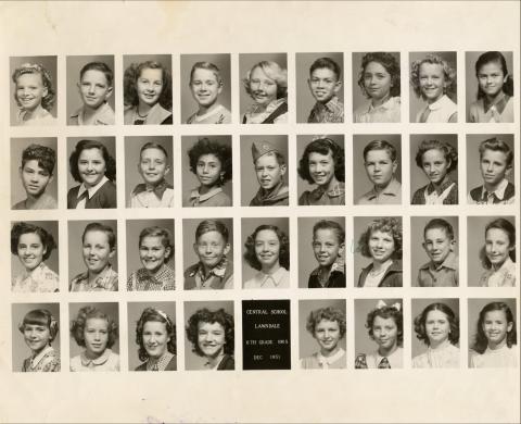 6th Grade Central School 1951