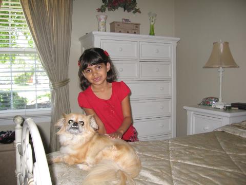 Cassidy, my niece, with lizzie 2007