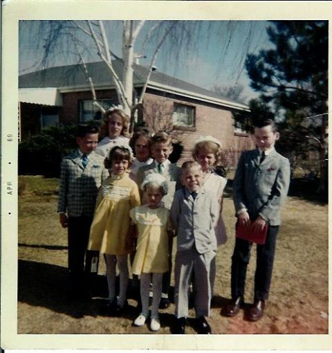 Kathe and brothers and sisters-apr 1969-Easter