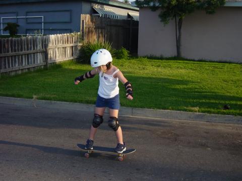 Caitlin Skateboarding