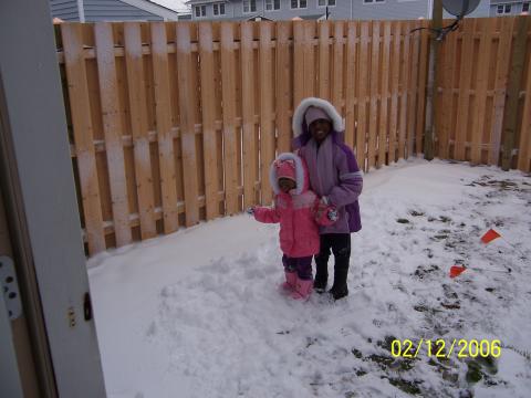 My girls in the snow