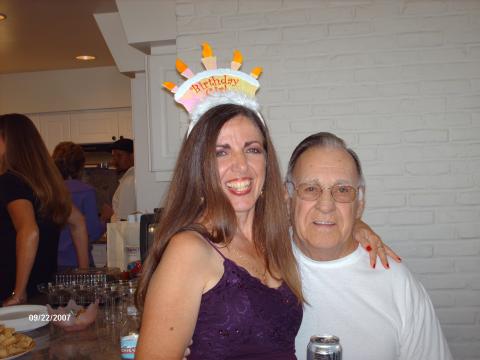 My dad and I at my 55 birthday party