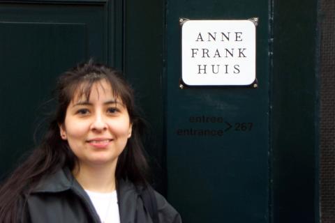 At Ann Franks House in Amsterdam 2004