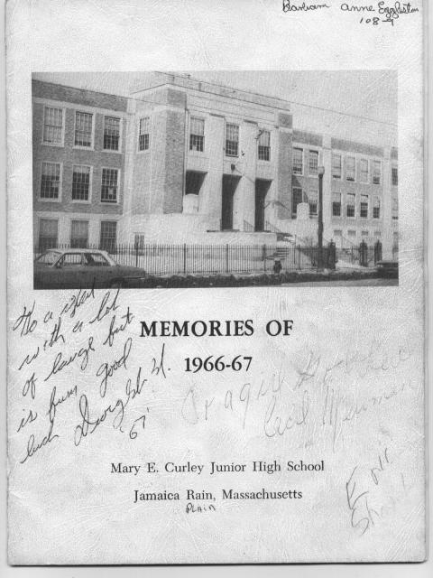 Mary E. Curley Middle School Class of 1967 Reunion - Memories of Mary E. Curley 1966 to 1