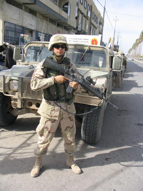 In Iraq w/his hummer