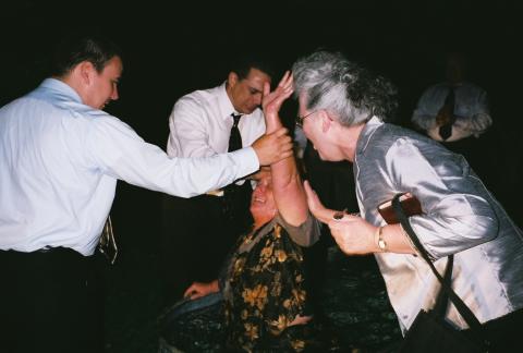 Baptizing new convert!!