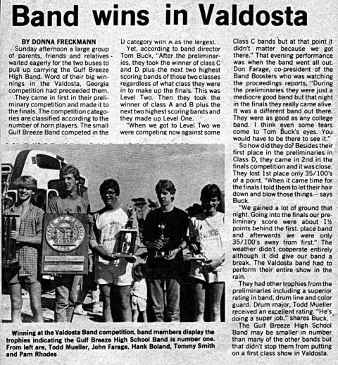 Band Wins in Valdost