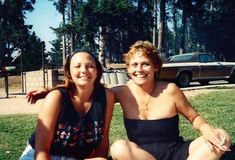 Mom and Carlann 1990 our reu