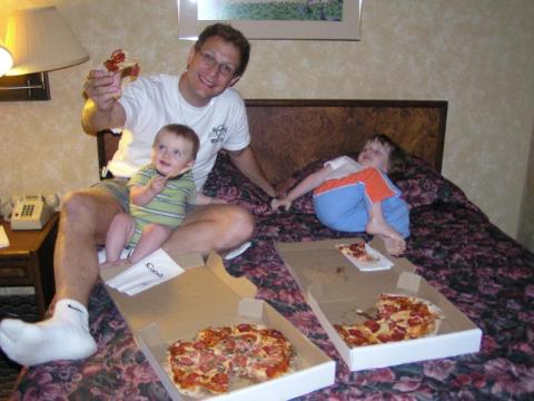 Pizza at the Hotel