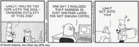 Dilbert on coffee