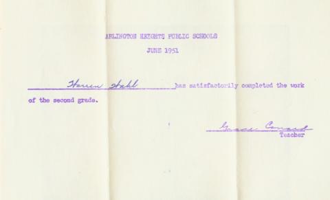 1951 North School Promotion Notice