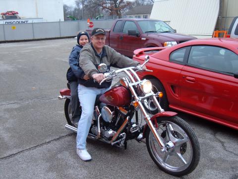 Dad & Kyle on the Softail