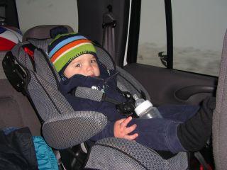 ayden going home from the snow