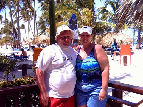 Us in Punta Cana,DR on Honeymoon