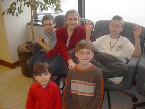 Kids at Scott's Office Christmas Party