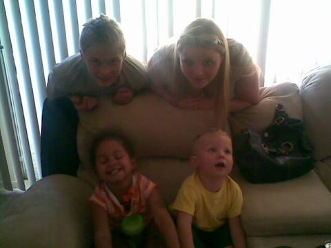 My son,younger daughter, and grandbabies