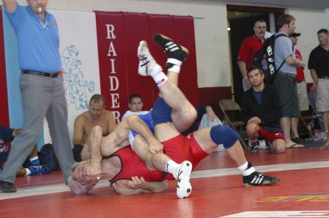 Lucas pins opponent