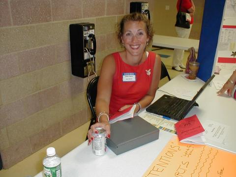 Deb - selling tickets at recital