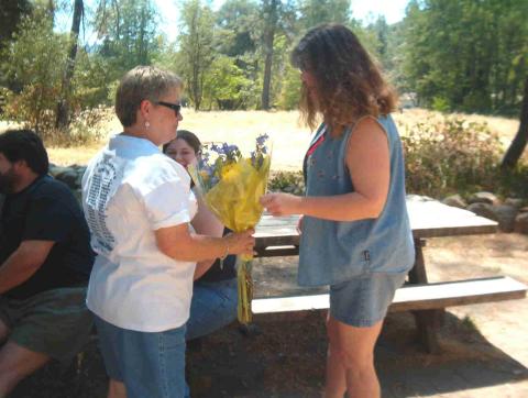 flowers for Miss Bev