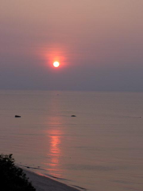 sunset from the bluff