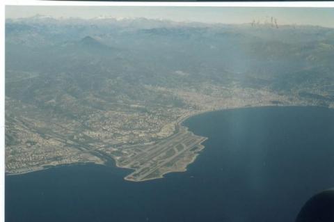 Aerial view of the French Riviera