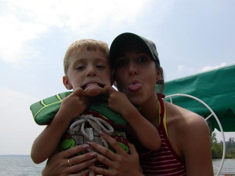 Mom & Austin -goofin' on the 4th of July