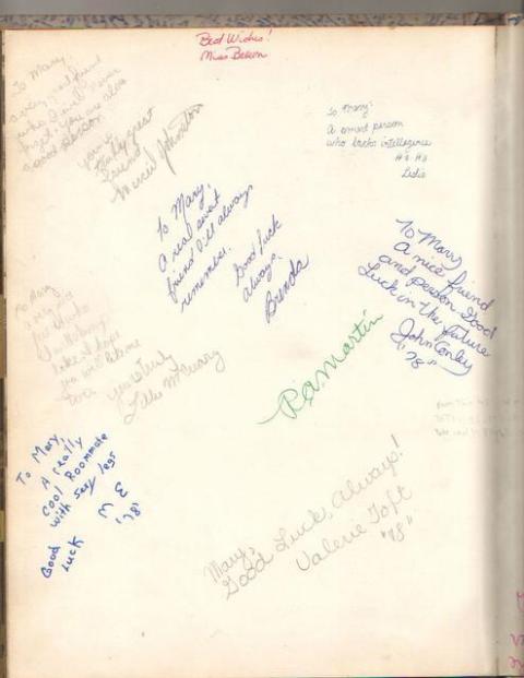 My Autographs from 8th Grade-1974