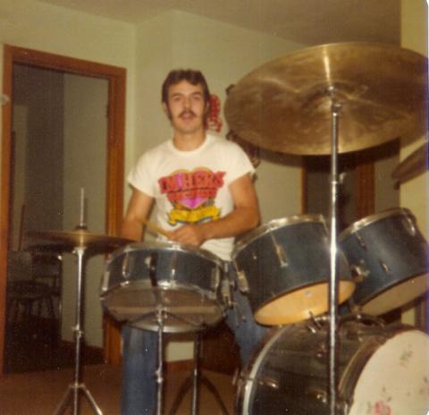 Playing my drums in Tennessee 1977