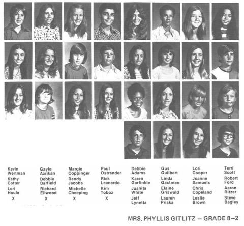 Mrs. Gitlitz's Homeroom 1974