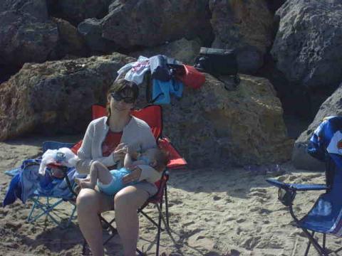 Rainee and Brenna - Malibu beach Summer 2004