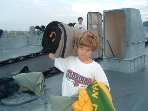 Scout Camp on USS Alabama