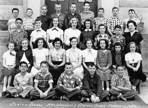 WF SLATON - LYNDA'S 7TH GRADE CLASS MRS. WADELL MARCH 11, 1954