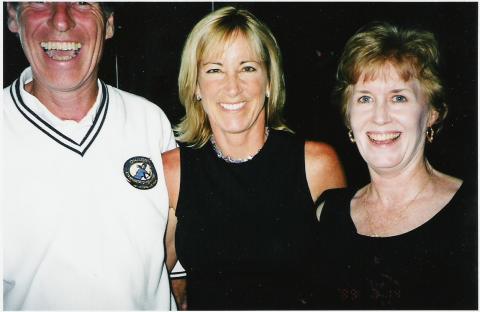 Pat and Joy at Chris Evert's house 2002