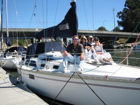 Sailing in Santa Cruz Bay with Friends
