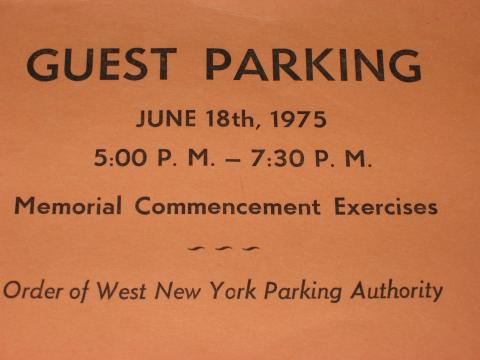 Guest Parking for Graduation Ceremony