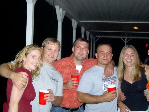 Group on porch