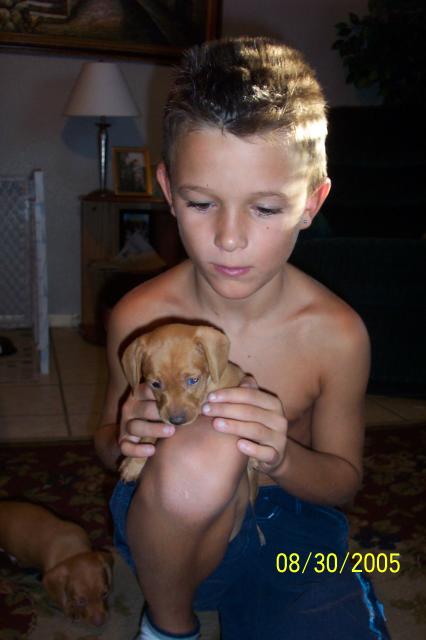 Aric and puppy