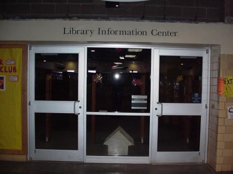 LIBRARY INFO. CENTER WAS LOCKED