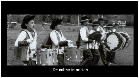 Drum line in action