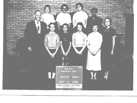 WEST JUNIOR HIGH OFFICE GIRLS 1958