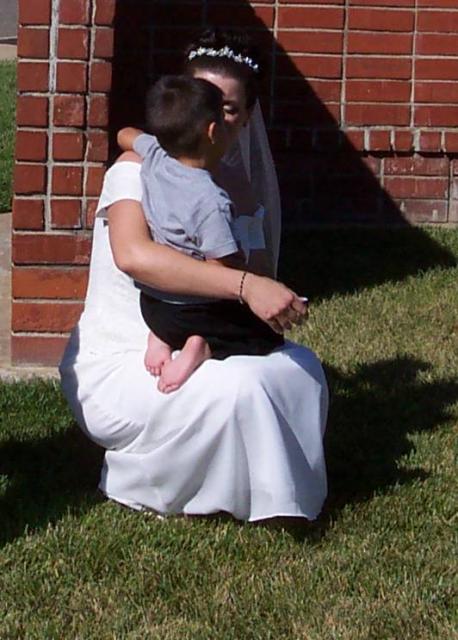 Bride and her boy