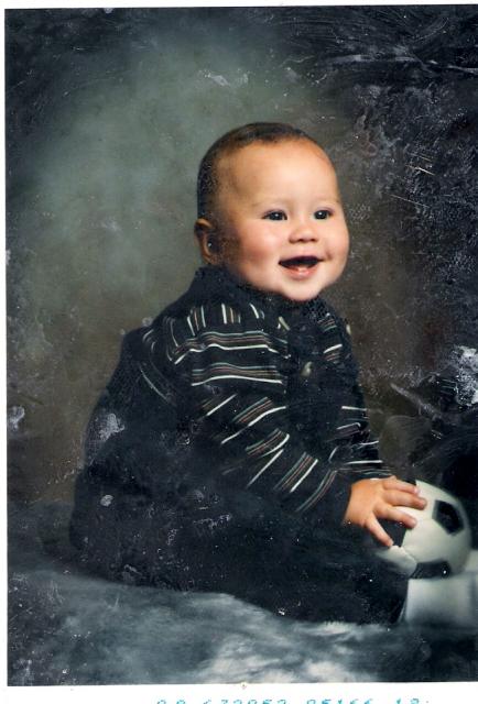 Robbie as a baby