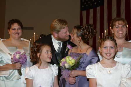 Eskimo kissing Dad!