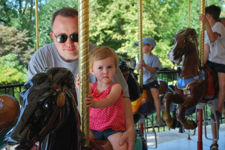 Emma & Daddy at Dutch Wonderland